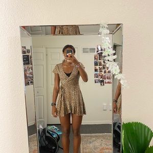 Cheetah Wrap Dress